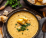 Creamy Cheddar Garlic Herb Potato Soup Recipe Delight