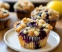 Delicious Blueberry Muffins with Crumble Topping Recipe